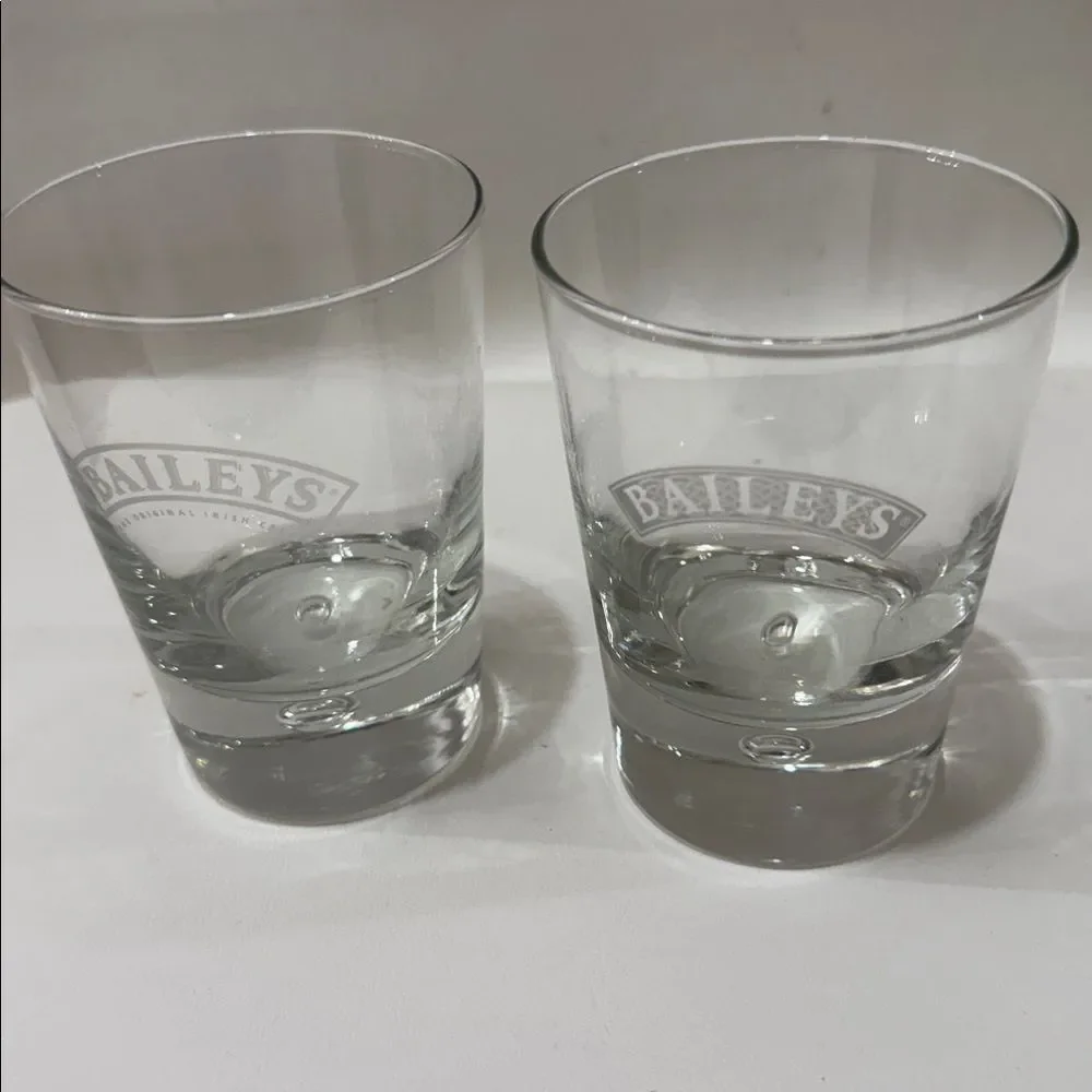 Baileys Irish Cream Liquor Rocks Glasses Drinking Dining Home Bar Cocktail Set 2